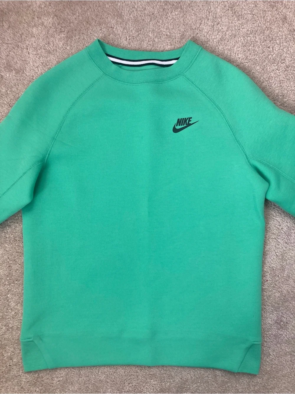 Nike Teal Green Crew Sweatshirt with Small Swoosh